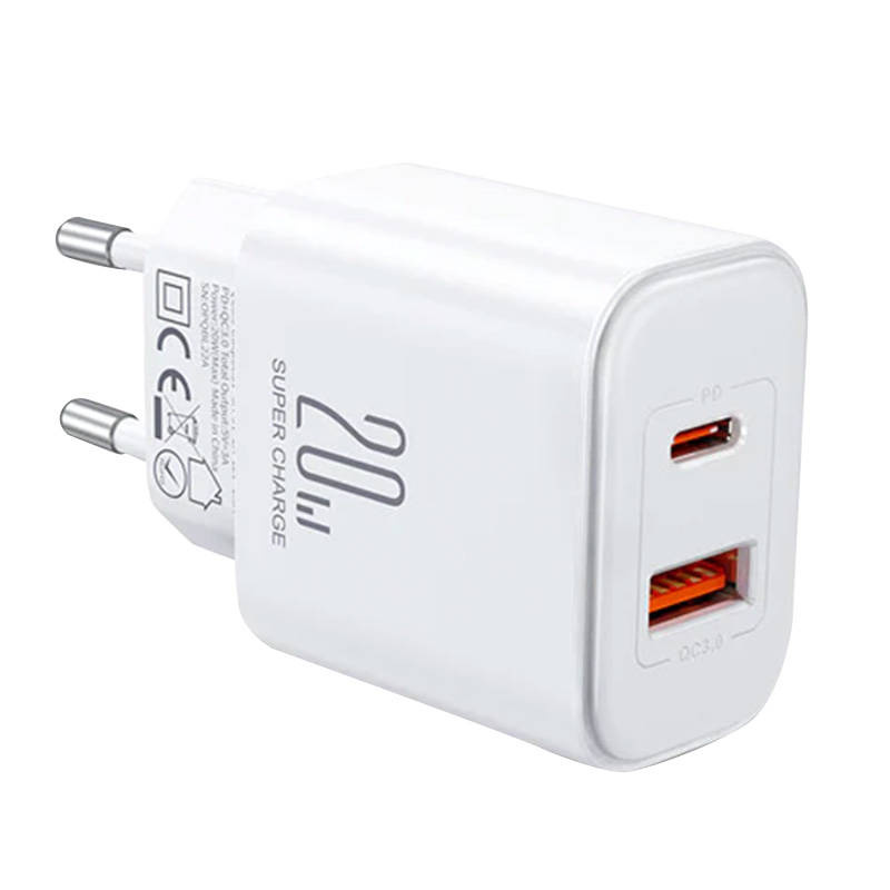 Ładowarka sieciowa Joyroom JR-TCF05, 20W + kabel C to L 1m (biała) 2