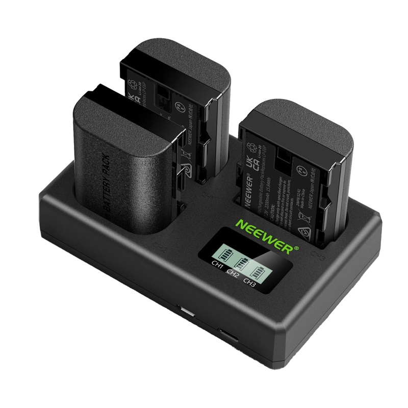 Set of 2 replacement batteries for Canon cameras NEEWER LP-E6NH 2