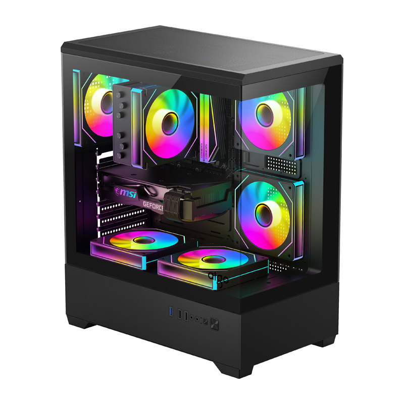 DarkFlash Computer Case C365 Black (+5 Fans) 2