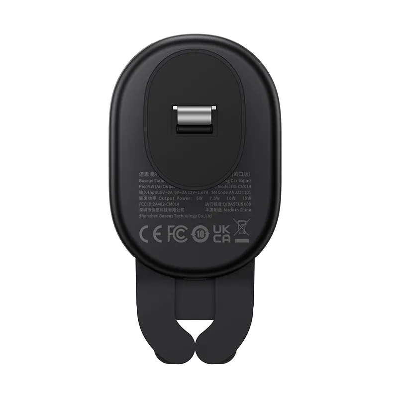 Uchwyt samochodowy BASEUS Qi 15W do kratki, grawitacyjny (czarny) 3