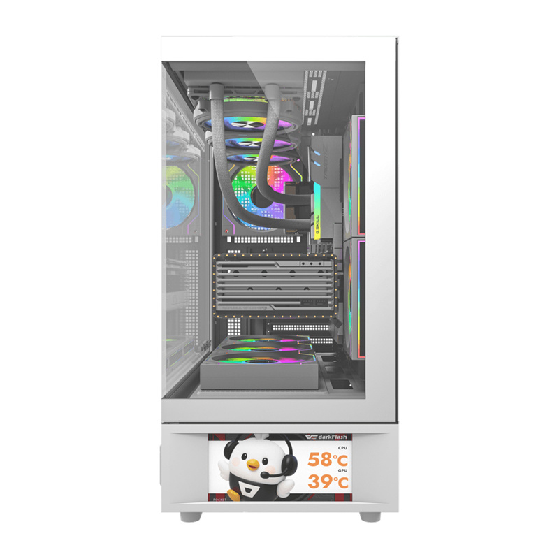 DarkFlash Computer Case DS950+screen White (+6 Fans) 3