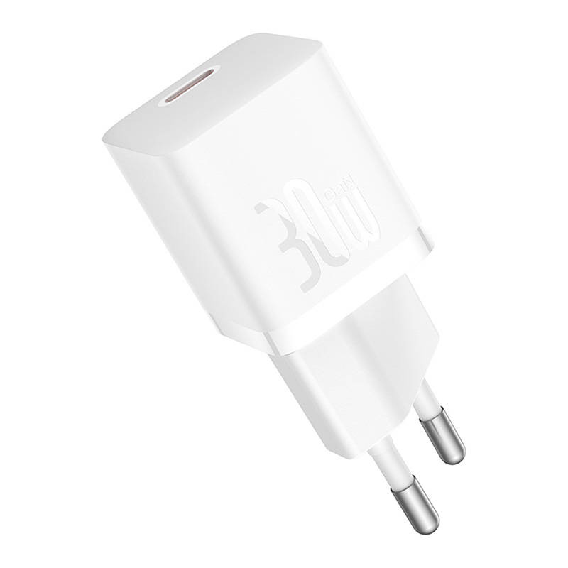 Mini ładowarka sieciowa Baseus GaN5  30W (biała) 4