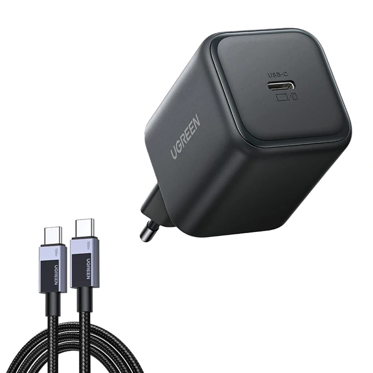 X524 45W USB-C GaN Charger Black + Cable 1m