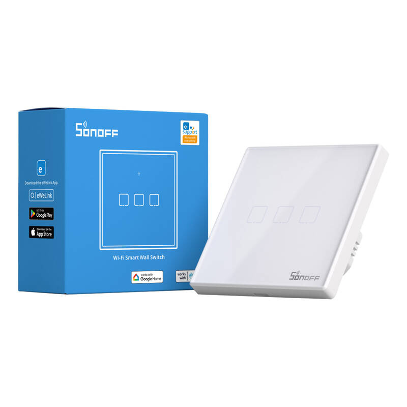 Smart Switch WiFi + RF 433 Sonoff T2 EU TX (3-channel) updated 5