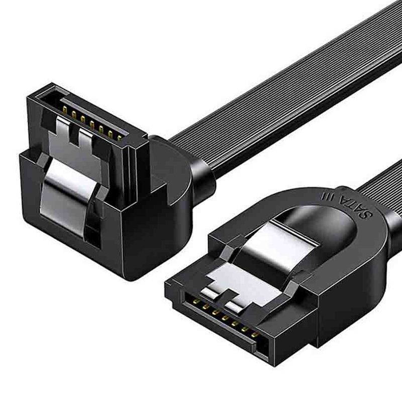 Kabel UGREEN US217 SATA kątowy 0.5m (czarny) 2