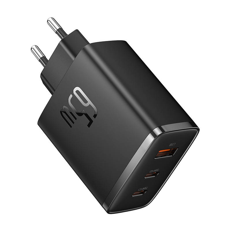 Ładowarka sieciowa BASEUS OS-Cube Pro 65W 2xUSB-C+USB-A (czarna) 2