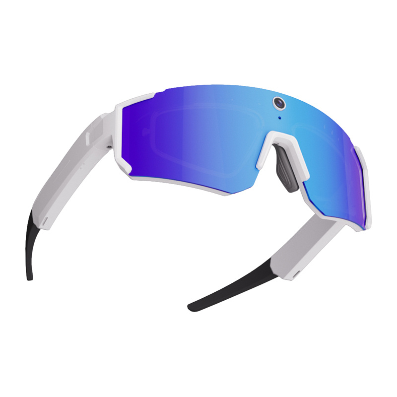 Colmi V06 AI White Sports Sunglasses (with blue lenses) 4