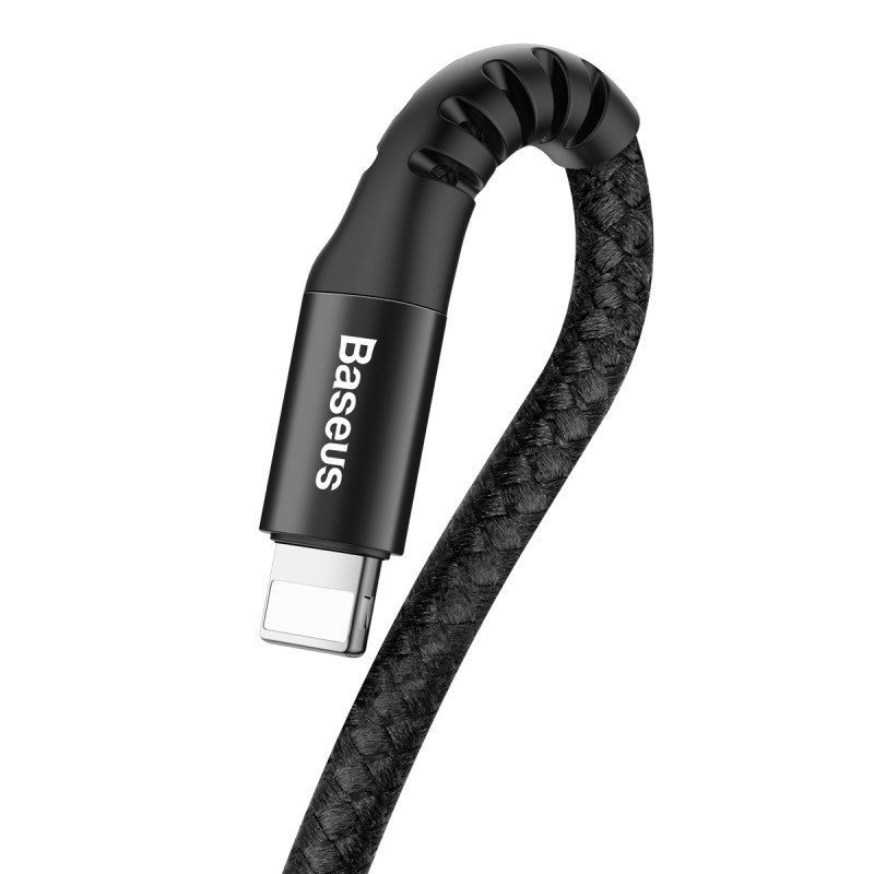 Kabel BASEUS Spring USB-A-Lightning 1m sprężynowy (czarny) 2