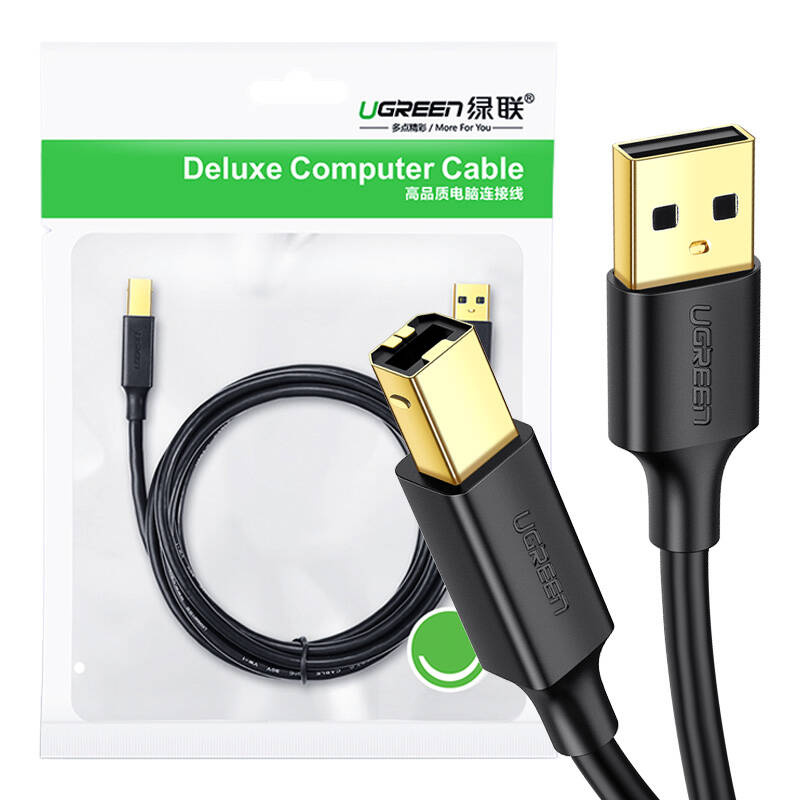 Kabel UGREEN US135 USB-A-USB-B 1m (czarny)
