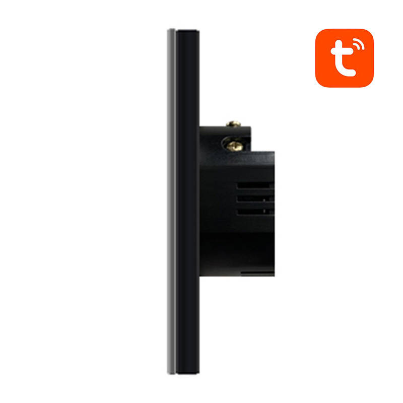 Włącznik światła AVATTO TS02-EU-B1 Wi-Fi 1-przycisk (czarny) 3