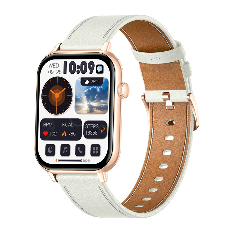 COLMI C28 Smartwatch Gold + white leather 2