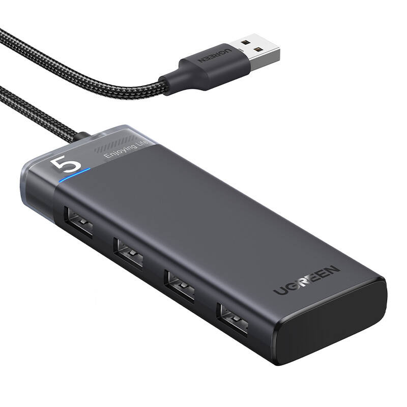 Hub USB UGREEN CM653 4-portowy (szary) 2