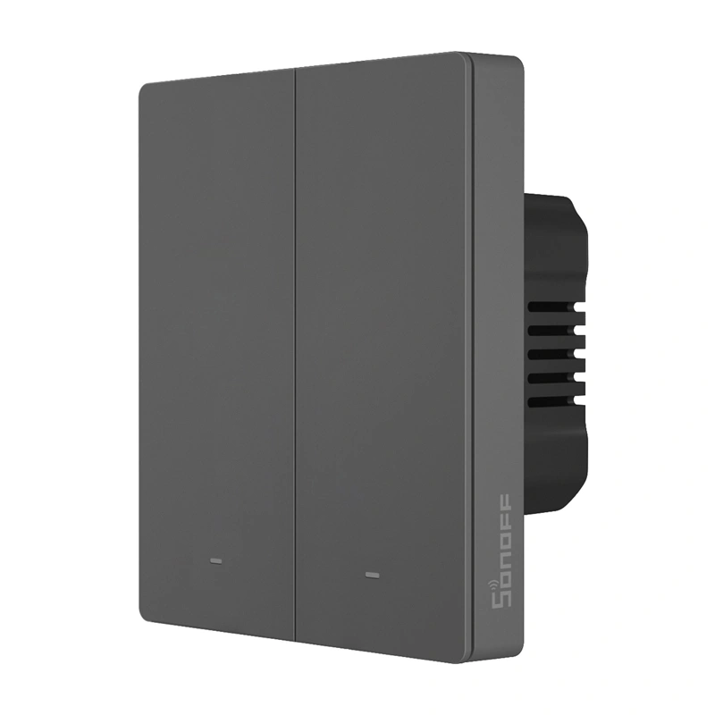 Smart WiFi wall switch SONOFF M5-2C-80 graphite 3