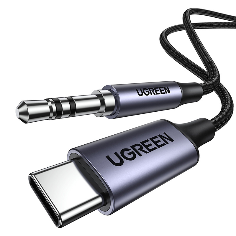 Kabel UGREEN AV143 USB-C-jack 3,5mm 1m (czarny) 3