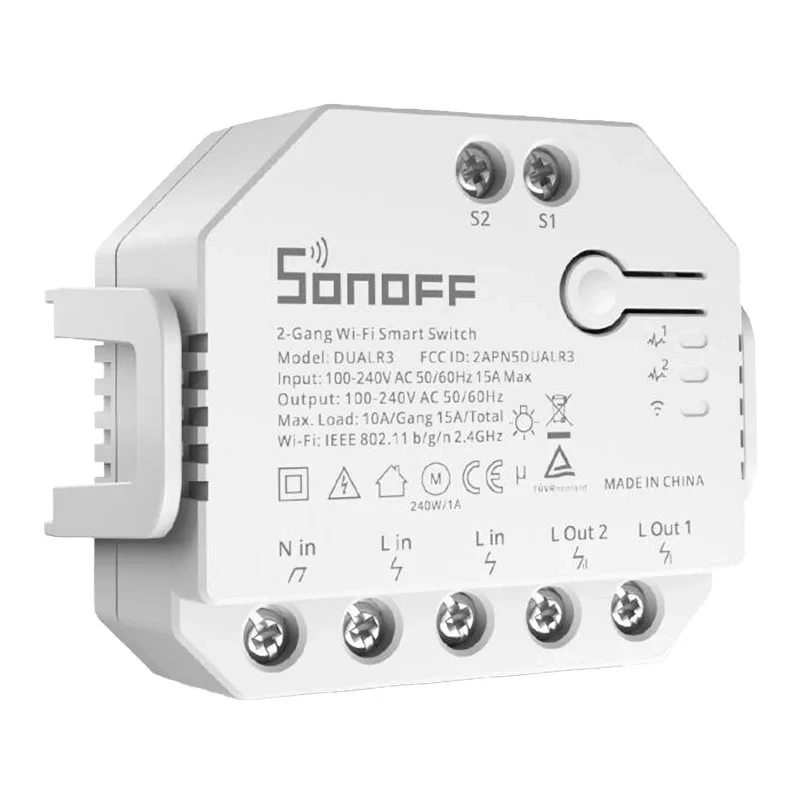 Przekaźnik SONOFF Dual R3 Wi-Fi 2-kanałowy z pomiarem mocy 2