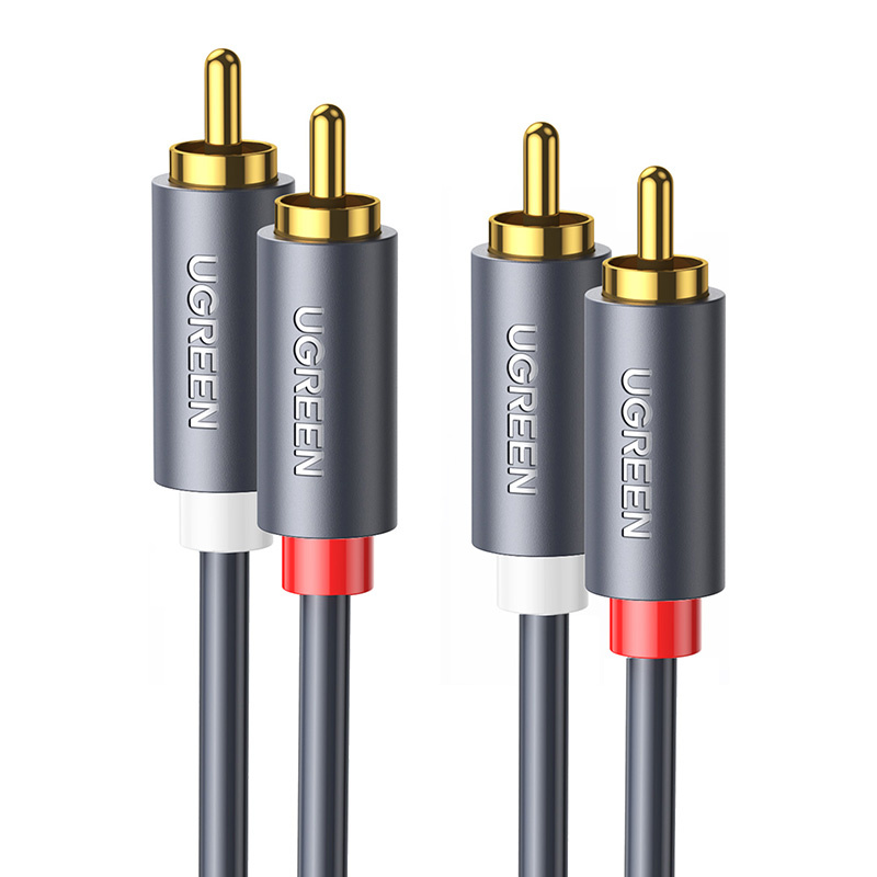 Kabel UGREEN AV104 2xRCA-2xRCA 1m (czarny) 2