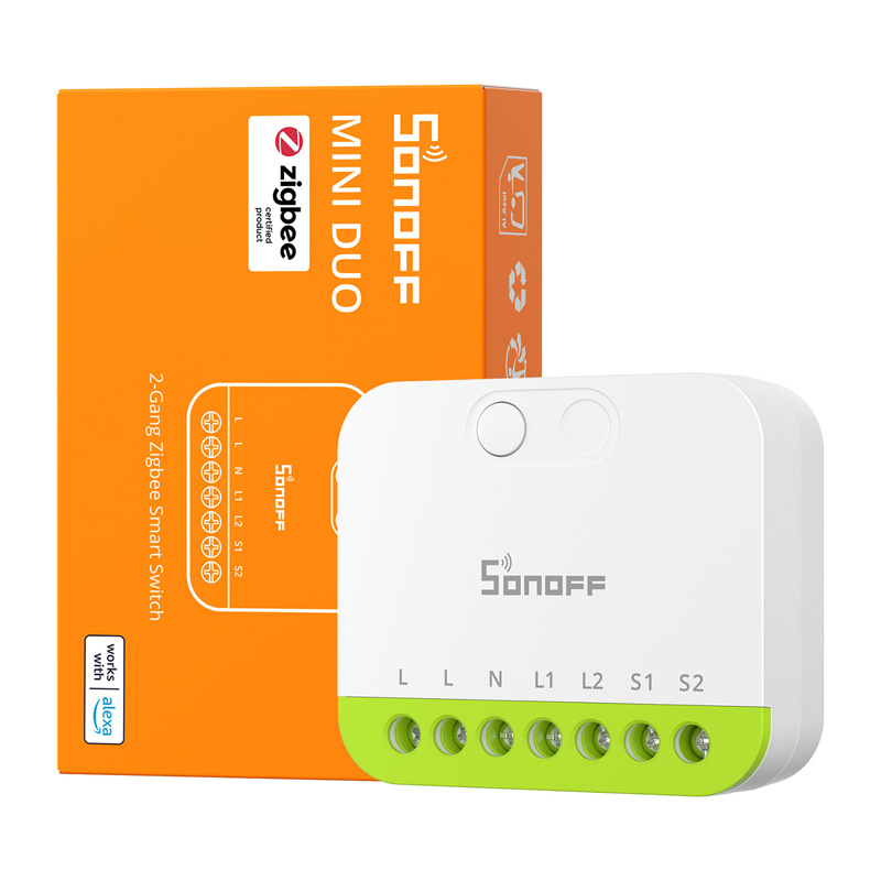 Dual-Channel mini switch Sonoff MINI-ZB2GS ZigBee 4