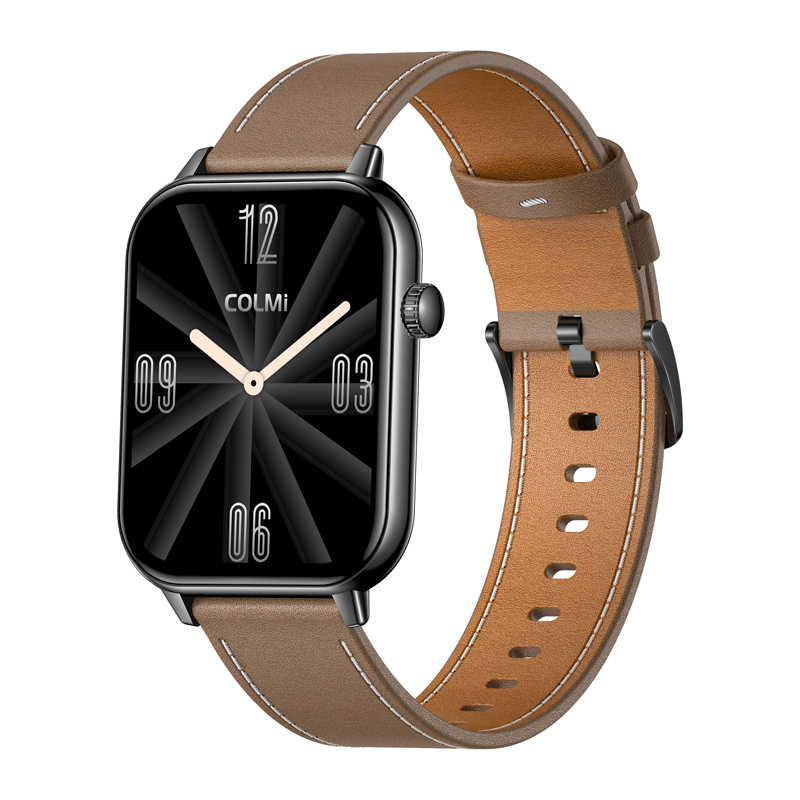 COLMI C28 Smartwatch Black + brown leather 4
