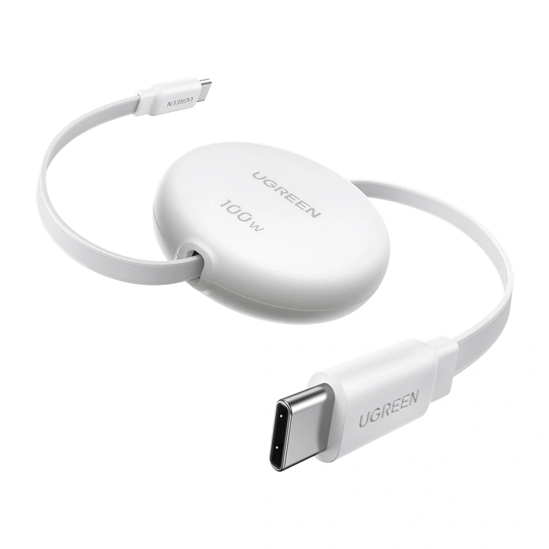 L531 USB-C Retractable Cable 100W White 2