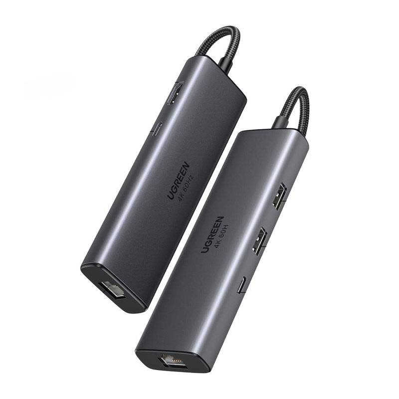 6-in-1 USB-C Hub Ugreen CM512, HDMI 4K@60Hz, 2x USB, RJ45, PD 100W 3
