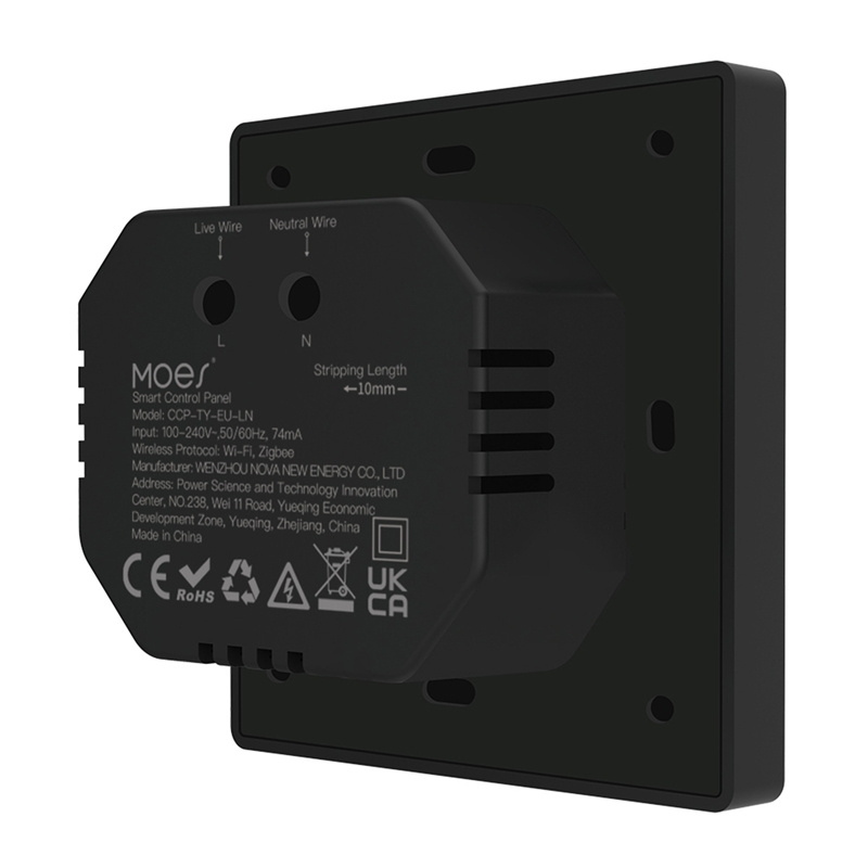Smart Control Panel MOES CCP-TY-LN Wi-Fi ZigBee LCD 4" 2
