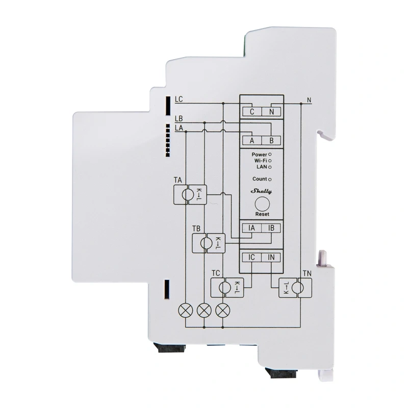 Shelly PRO 3EM 120A 3-Phase Energy Meter, WiFi/Bluetooth Matter 4