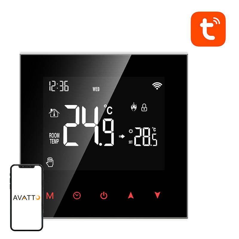 Termostat smart AVATTO ZWT100 ZigBee 3A (Tuya)