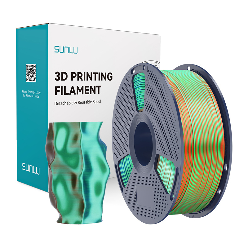 Sunlu Filament PLA+ Silk Tri-Color Orange Blue Green