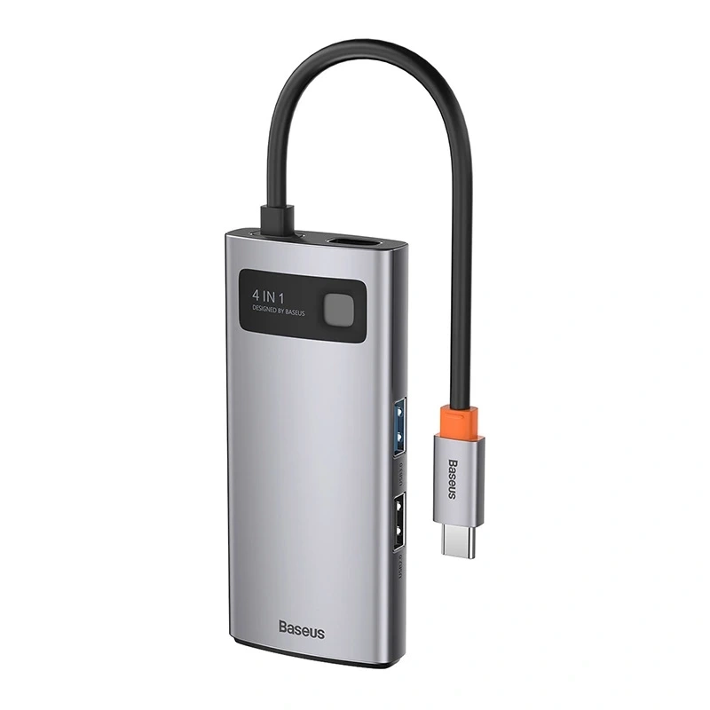 Hub USB-C BASEUS Metal Gleam Series 4-portowy 4