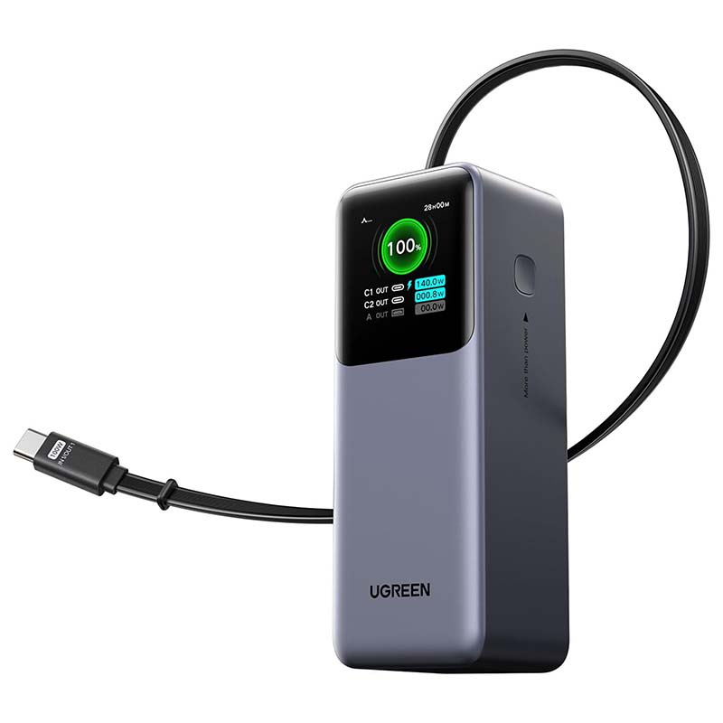 Power Bank Retractable 20000mAh PB726 165W (gray)