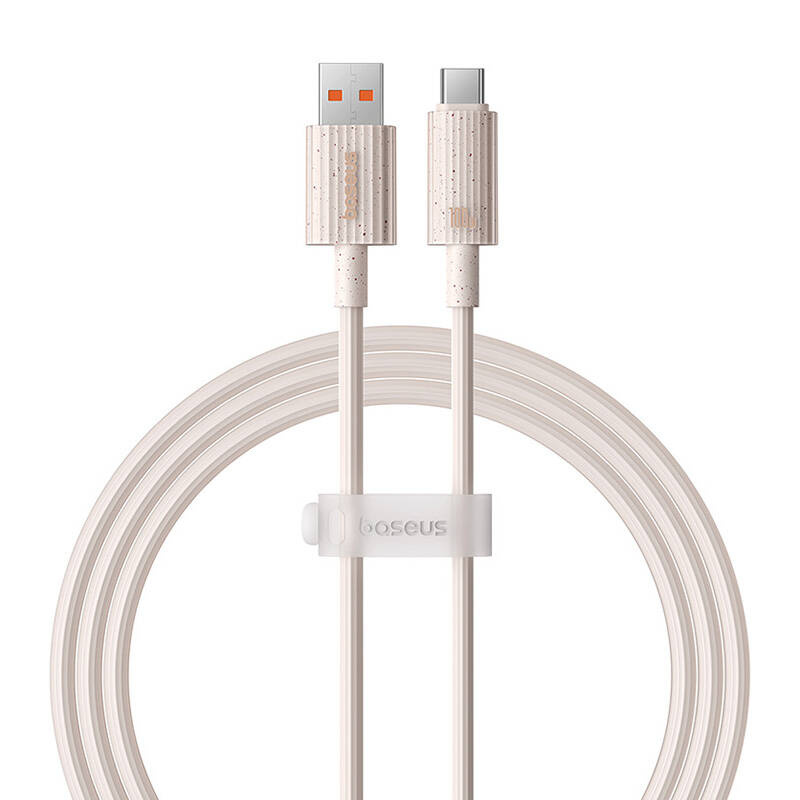 Kabel szybko ładujący Baseus USB do USB-C Habitat Series 100W, 1m (różowy)