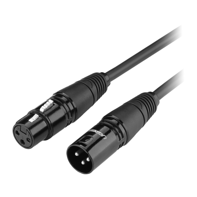 Kabel UGREEN AV130 XLR żeński-XLR męski 1m (czarny)