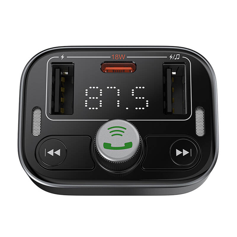 Transmiter FM Baseus S-09 Pro, Bluetooth (czarny) 5