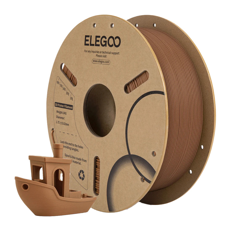 ELEGOO PLA Special Filament (Teak Wood/Medium Brown) 2
