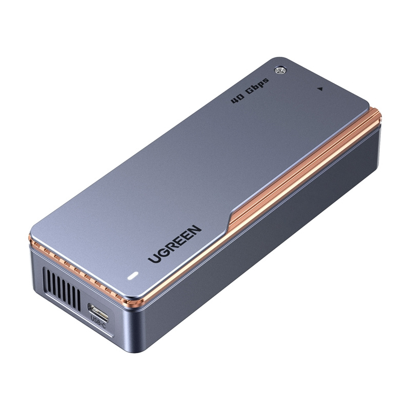 M.2 NVMe SSD Enclosure Ugreen D703, USB4 (Gray) 4