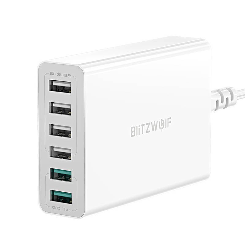 Ładowarka sieciowa BLITZWOLF BW-S15 60W 6xUSB-A (biała) 3