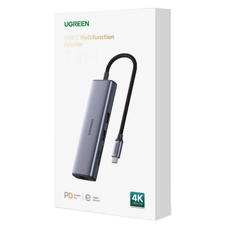 Hub UGREEN Revodok CM512 USB-C HDMI RJ45 SD 6w1 2