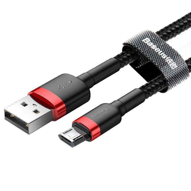 Kabel BASEUS Cafule USB-A-micro USB 2m (czerwono-czarny) 2