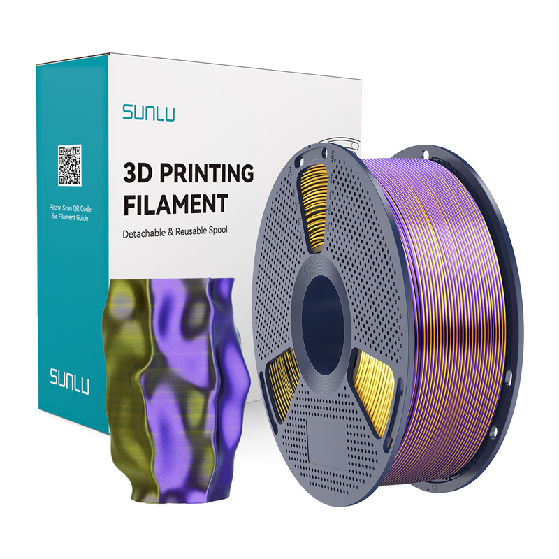 Sunlu Filament PLA+ Silk Tri-Color Black Gold Purple