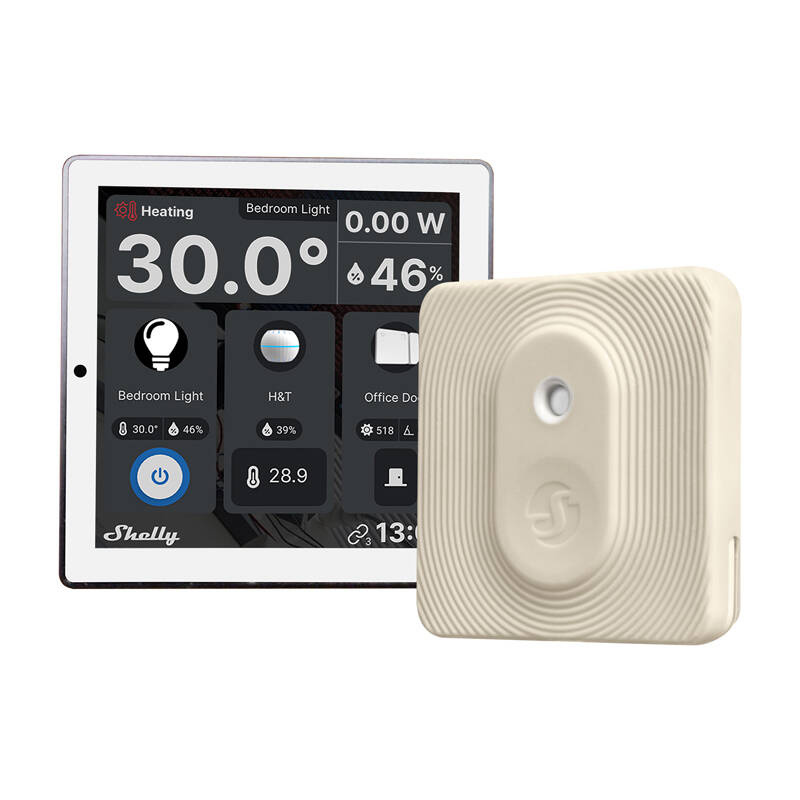 Zestaw panel sterowania Shelly Wall Display WiFi/BLU (biały) + BLU H&T (Ivory)