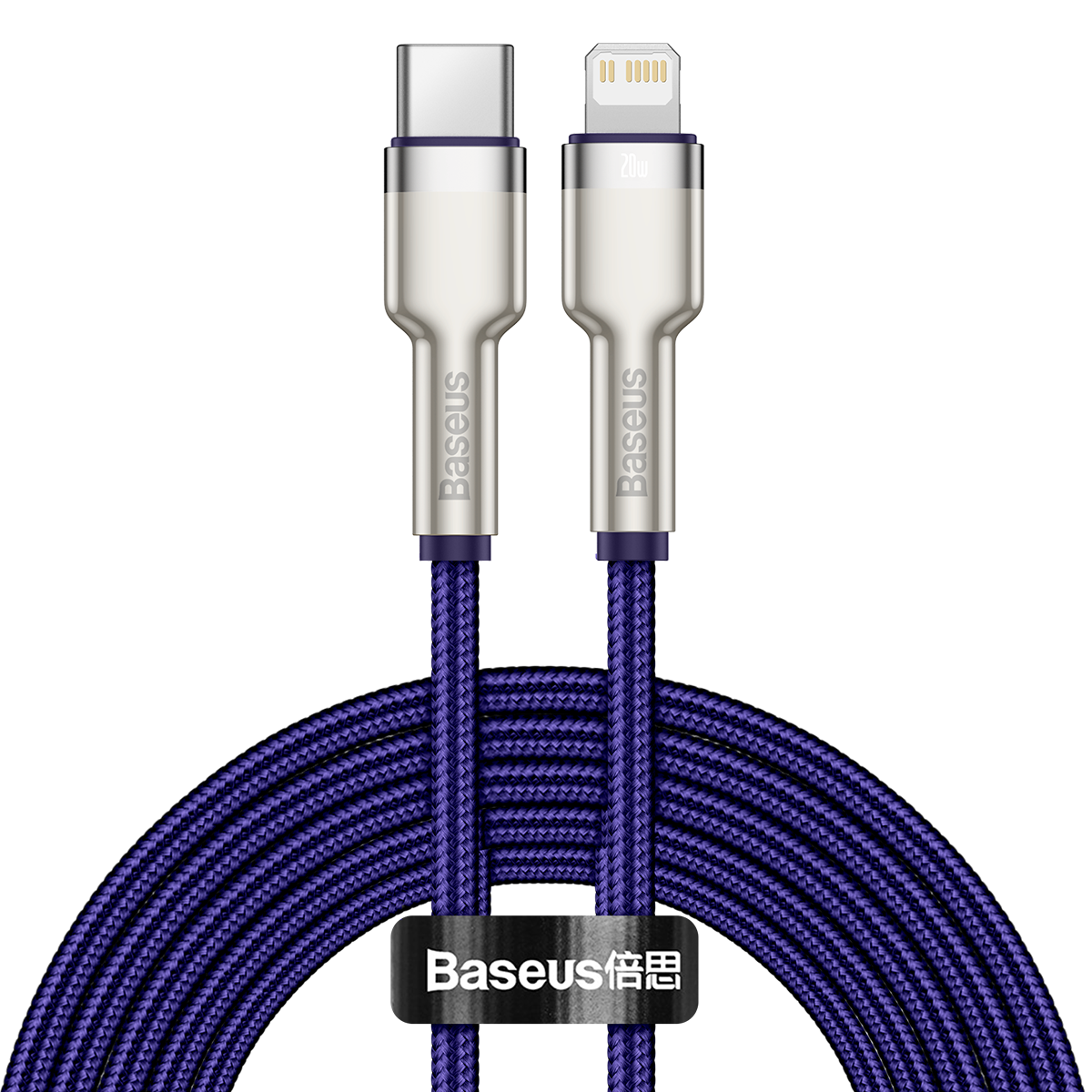 Kabel USB-C do Lightning Baseus Cafule, 20W, 2m (fioletowy)