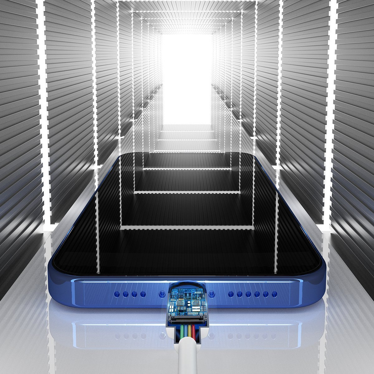 Kabel USB do Lightning Baseus Simple Wisdom, 2.4A, 1.5m (biały) 2szt.