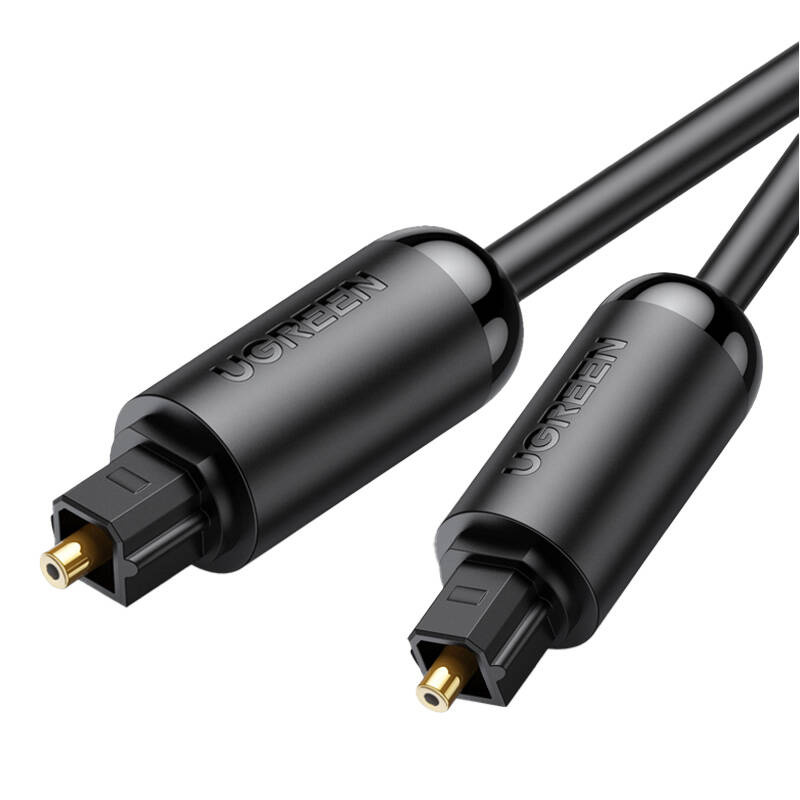 Kabel optyczny Toslink Audio UGREEN AV122, pozłacany, 1.5m (czarny) 2