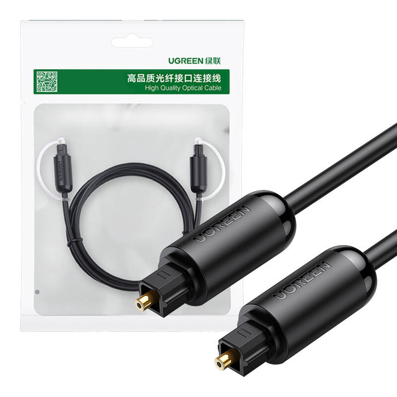 Kabel optyczny Toslink Audio UGREEN AV122, pozłacany, 1.5m (czarny) 5