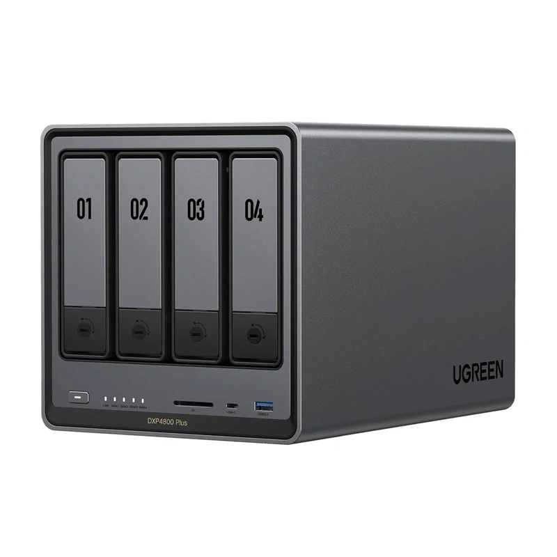 Ugreen DXP4800 Plus NAS File Server, 4-Disk, Intel 8505, 8GB DDR5, 2.5GbE, 4K HDMI, SD 3.0