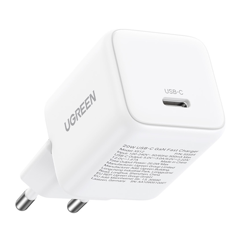 Ugreen X512 20W USB-C GaN Charger White 4