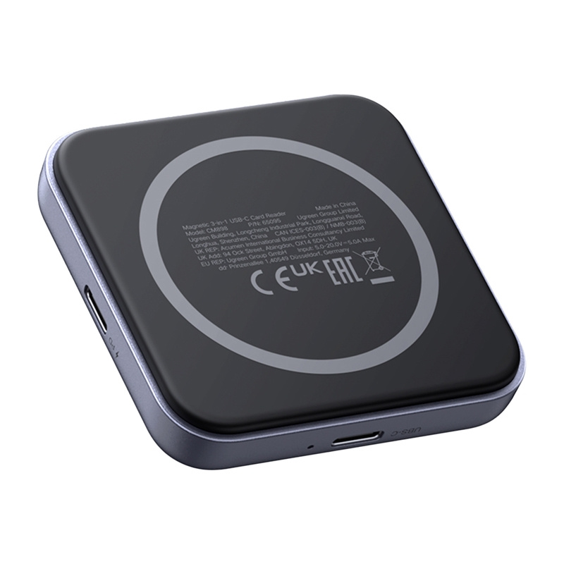 3-in-1 MagSafe USB-C Card Reader Ugreen CM898, SD/TF (Black) 2