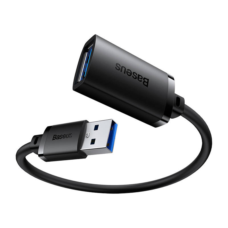 Kabel BASEUS AirJoy USB-A-USB-A przedłużacz 2m (czarny) 3