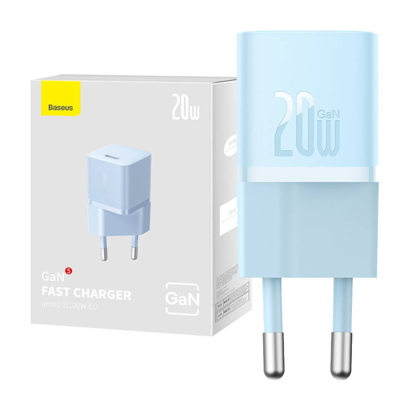 Ładowarka sieciowa BASEUS GaN5 20W (niebieska)