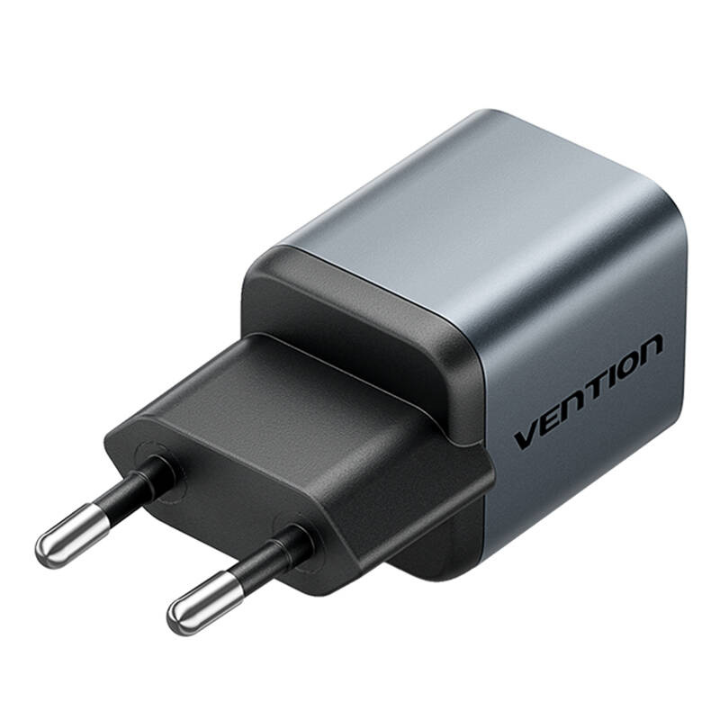 Ładowarka GaN Vention USB-C 20W + Kabel USB-C-L 1m (Szara)
